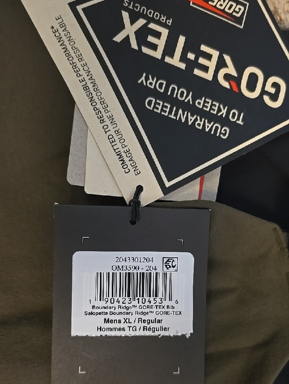 Ski Pants Mountain Hardwear Olive Green GORE-TEX Cargo Bib Pants ***Brand New*** - Picture 6 of 7